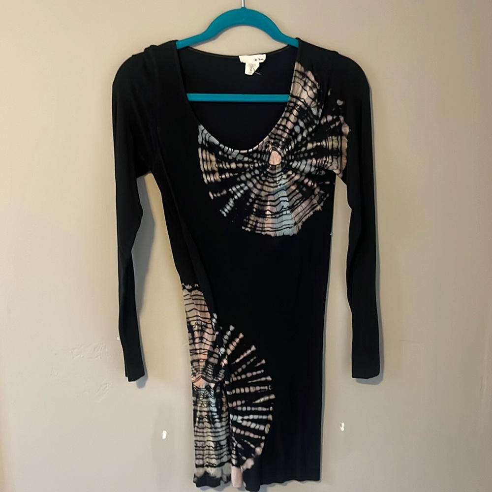 M. Rena tie dye black dress